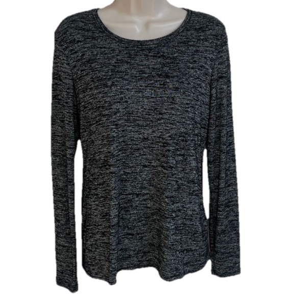 Banana Republic Scoop Neck Long Sleeve Pullover Heather Gray Top Women’s Small - Picture 1 of 6